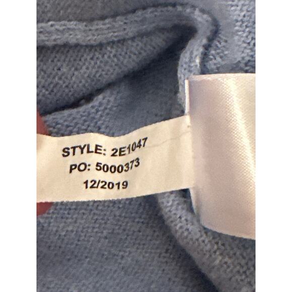 Vineyard Vines Men’s Logo V Neck Sweater Large Sky Blue Preppy Dad Core - Picture 8 of 12